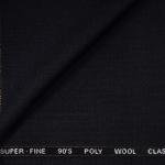 J.Hampstead Super 90's Wool Self Design Black Trouser Fabric of 1.3 Mts / VV5037