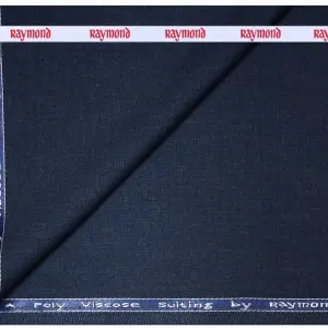 RAYMOND POLY VISCOSE BLUE UNSTITCHED TROUSER FABRIC-1.25MTS - 4321 / VV5237