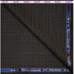 RAYMOND TECHNO STRETCH BROWN STRIPED  POLY BLENDED UNSTITCHED SUIT FABRIC - 3.50 METRES / VV5299 - 4321