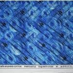 J.HAMPSTEAD MORETTI 100% GIZA COTTON BLUE COLOUR PRINTED UNSTITCHED SHIRT FABRIC - 1.6 METRES / VV5751