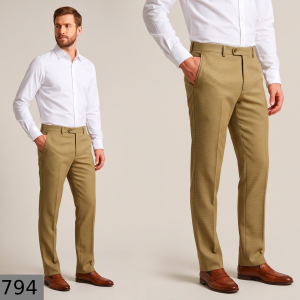 Siyaram's Beige Plain Terron Rayon Unstitched Trouser Fabric - 1.25 Metres / VV5794
