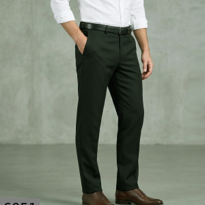J.Hampstead Green Plain Terron Rayon Unstitched Trouser Fabric - 1.25 Metres / VV6051