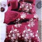 " Weaves Empire " 9.0 Feet x 9.0 Feet (King Size) 100 % Cotton Cherry Red Colour Double Bed Set With Two Stitched Pillow Covers ( 46 cm x 69 cm ) / VV6082