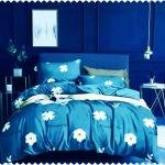 " Weaves Empire " 9.0 Feet x 9.0 Feet (King Size) 100 % Cotton Blue Colour Double Bed Set With Two Stitched Pillow Covers ( 46 cm x 69 cm ) / VV6084