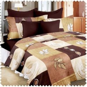 " Weaves Empire " 9.0 Feet x 9.0 Feet (King Size) 100 % Cotton Brown Colour Double Bed Set With Two Stitched Pillow Covers ( 46 cm x 69 cm ) / VV6085