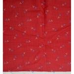 J.hampstead 100% Cotton Red Printed Self Checkered Design Unstitched Shirt Fabric - 1.6 Metres - An Vijayeshwara Product - VV6339