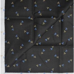 J.HAMPSTEAD " 100% PREMIUM COTTON " BLACK PRINTED SELF CHECKERED DESIGN UNSTITCHED SHIRT FABRIC - 1.6 METRES / VV6352
