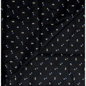 J.HAMPSTEAD " 100% GIZA COTTON " BLACK COLOURED PRINTED UNSTITCHED SHIRT FABRIC -1.6 METRES -VV6409