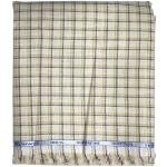 Siyaram's LINEN COTTON BEIGE COLOURED CHECKERED UNSTITCHED SHIRT FABRIC - 1.6 METRES - VV6465