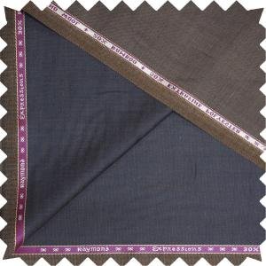 RAYMOND SUPER 100'S PURE MERINO WOOL WITH 20% BAMBOO BROWNISH BLUE COLOURED DESIGN UNSTITCHED SUIT FABRIC -3 METRES / VV6589