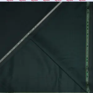 RAYMOND PENTA CLASSIC COLLECTION SUPER 90'S PURE MERINO WOOL GREEN COLOURED PLAIN UNSTITCHED SUIT FABRIC -3 METRES / VV6635