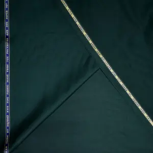 RAYMOND ADORN COLLECTION SUPER 90'S PURE MERINO WOOL GREEN COLOURED PLAIN UNSTITCHED TROUSER FABRIC -1.3 METRES / VV6644