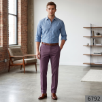 Raymond Poly Viscose Peach Solid Trouser Fabric-1.30mts / VV6792
