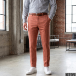 Raymond Fine Wool orange Solid Trouser Fabric-1.25 mts / VV6795