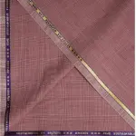Raymond Amedus Peach Checkered 52% Merino Wool Blend Suit Fabric-3.25 mts / VV6806
