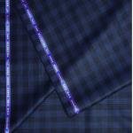 Raymond Adorn Super 90's Merino Wool Blue Checkered trouser Fabric-3.5 mts / VV6812 - The VIJAYESHWARA Product