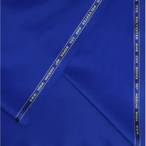 Raymond Adorn Super 90's Merino Wool blue solid Suit Fabric-3.5 mts / VV6815