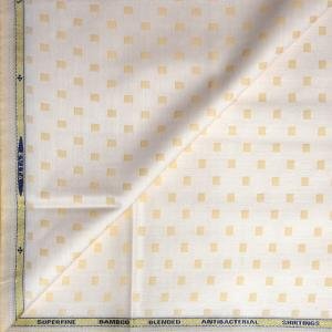 Siyaram's super Fine Bamboo Giza Italian Collection With Anti-Bacterial Peach Self Design Unstitched Shirt Fabric - 1.60 metres / VV6895