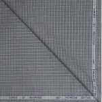 Raymond 100% Premium Cotton Grey Checkered Unstitched Shirt Fabric - 1.60 meters / VV6935