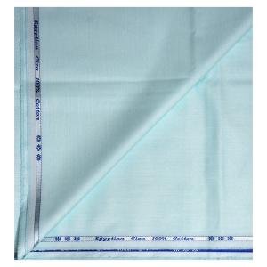 J HAMPSTEAD 100% EGYPTIAN GIZA COTTON BLUE PLAIN UNSTITCHED SHIRT FABRIC - 1.60 MTS - J324 / VV6964