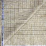 Siyaram's Linen Cotton Checkered Brown Unstitched Shirt Fabric 1.6 Mts - VV6977 /S424