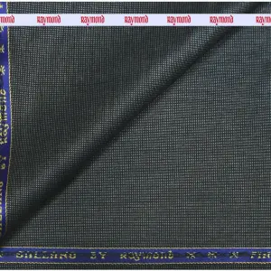 RAYMOND GREEN MATTY FINE WOOL BLENDED UNSTITCHED SUIT FABRIC - 3MTS / VV7264 - 4321