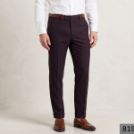 J.HAMPSTEAD TERRON RAYON MAROON UNSTITCHED TROUSER FABRIC -1.25 MTS / VV8192