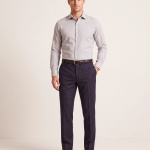 J.HAMPSTEAD TERRON RAYON PURPLE COLOR UNSTITCHED TROUSER FABRIC -1.25 MTS / VV8198