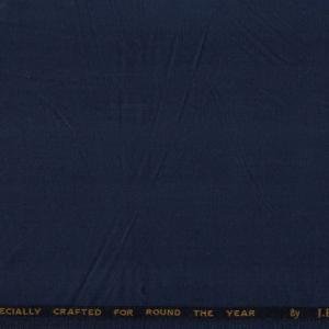 J.Hampstead Terry Rayon Navy Blue Self Design Trouser Fabric of 1.25 Mts / VV8222
