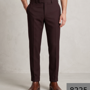 J.Hampstead Maroon Terron Rayon Unstitched Trouser Fabric - 1.25 Metres / VV8225