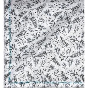 Weaves Empire 100% Genuine European Linen with 100 LEA count Grey colour Printed Unstitched Shirt Fabric - 1.60 Mts / VV2195