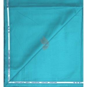 Siyaram's 100% Superfine Cotton Copper Sulphate (Blue) colour with Solid Pattern Unstitched Shirt Fabric of 1.6 Mts / VV2357O