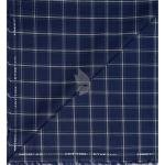 Raymond 100% Egyptian Giza Cotton (Premium Cotton) Dark Blue (Navy Blue) Checkered Pattern Unstitched Shirt Fabric of 1.60 meters / VV2387D
