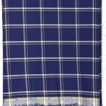 SIYARAM'S SUPERFINE BAMBOO GIZA WITH ANTI BACTERIA ( ANTI-CORONA ) NAVY BLUE COLOUR CHECKERED UNSTITCHED SHIRT FABRIC - 1.6 METRES / VV6264