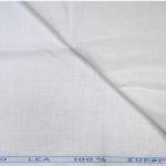 J.Hampstead 100 % Pure European Linen 40 Lea White Colour  Un-Stitched Shirting Fabric  1.60 mts / JH-40Lea-White-1.60M