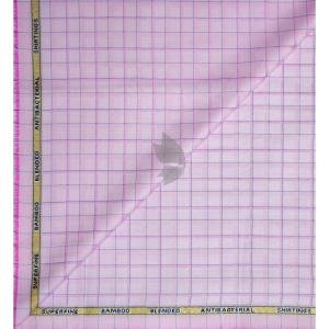Siyaram's Bamboo Blended with Anti Bacterial benefits Jacquard pattern Pink (Misty Rose) Colour Unstitched Shirt Fabric of 1.6 Mts / VV2371A
