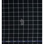 Siyaram's Bamboo Blended with Anti Bacterial benefits Checkered pattern Black Colour Unstitched Shirt Fabric of 1.6 Mts / VV2372X