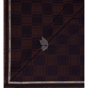 Siyaram's Bamboo Blended with Anti Bacterial benefits Checkered pattern Brown Colour Unstitched Shirt Fabric of 1.6 Mts / VV2372P