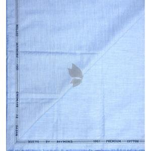Raymond 100% Egyptian Giza Cotton (Premium Cotton) Pale Blue (Light Blue) colour Plain Pattern Unstitched Shirt Fabric of 1.60 meters / VV2383U