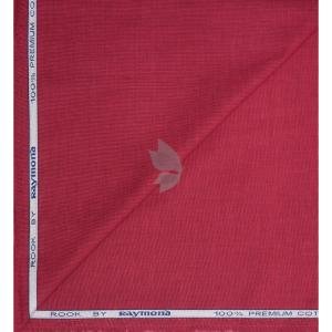 Raymond 100% Egyptian Giza Cotton (Premium Cotton) Crimson (Red) colour Plain Pattern Unstitched Shirt Fabric of 1.60 meters / VV2383Q