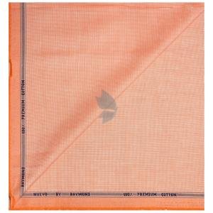 Raymond 100% Egyptian Giza Cotton (Premium Cotton) Salmon (Orange) colour Plain Pattern Unstitched Shirt Fabric of 1.60 meters / VV2383Z