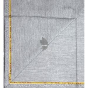 Raymond 100% Egyptian Giza Cotton Grey colour Plain Pattern Unstitched Shirt Fabric of 1.60 meters / VV2384B