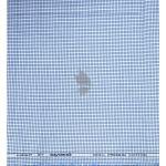 Raymond 100% Egyptian Giza Cotton (Premium Cotton) Blue Checkered Pattern Unstitched Shirt Fabric of 1.60 meters / VV2387K