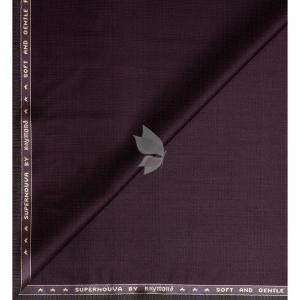 Raymond Super 100's Australian Merino Wool Soft & Gentle Fabric with Self Checkered Pattern and Brown colour Unstitched Trouser Fabric of 1.25 Meters / VV2565