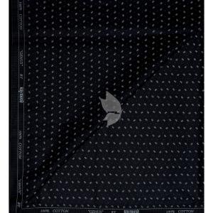 Raymond 100% Egyptian Giza Cotton (Premium Cotton) Black Printed Pattern Unstitched Shirt Fabric of 1.60 meters / VV2388C