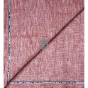 Raymond 100% Pure Linen from "FIJI" with "Double Wrap Weaving" Pink (Coral) colour Plain Unstitched Shirt Fabric of 1.70 meters / VV2631