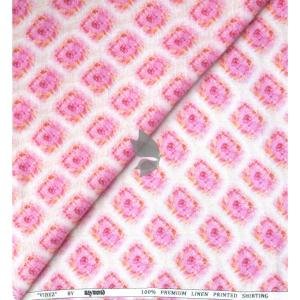 Raymond 100% Pure Linen White color Printed Unstitched Shirt Fabric of 1.6 meters / VV2389N