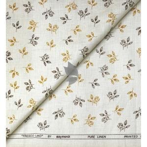 Raymond 100% Pure Linen Beige color Printed Unstitched Shirt Fabric of 1.6 meters / VV2389H