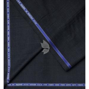 Raymond Luxurious fabrics with Super 130's Wool, "Silver" nano technology for well being Dark Grey Jacquard Unstitched Suit fabric of 3.5 Mts / VV2660