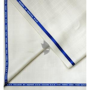 Raymond Luxurious fabrics with Super 130's Wool, "Silver" nano technology for well being Beige  Jacquard Unstitched Suit fabric of 3.5 Mts / VV2658